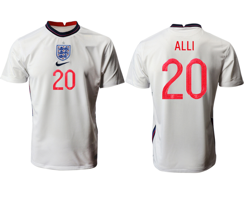 Men 2021 Europe England home AAA version #20 white soccer jerseys